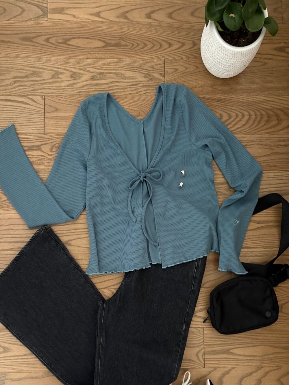 GYMSHARK Cardigan in Blue, NWOT